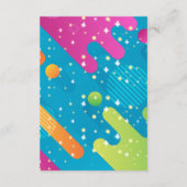 Moderne farbenfrohe Blue Elephant Baby Dusche Begleitkarte (Rückseite)