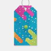 Moderne farbenfrohe Blue Elephant Baby Dusche Geschenkanhänger (Rückseite)