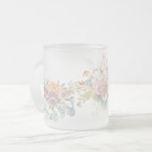 Moderne, farbenfrohe Blume für sie Mattglastasse (Vorderseite Links)