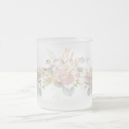 Moderne, farbenfrohe Blume für sie Mattglastasse (Mittel)