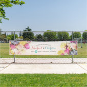 Moderne farbenfrohe Blume im Wasserbereich Hochzei Banner (Insitu)