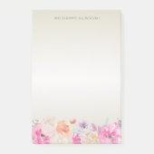 Moderne farbenfrohe Blume Personalisiert Post-it Klebezettel (Vorderseite)