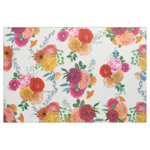 Moderne farbenfrohe Blume Stoff