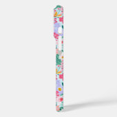 Moderne farbenfrohe Blumen-Garten-Monogramm Case-Mate iPhone Hülle (Rückseite / Links)