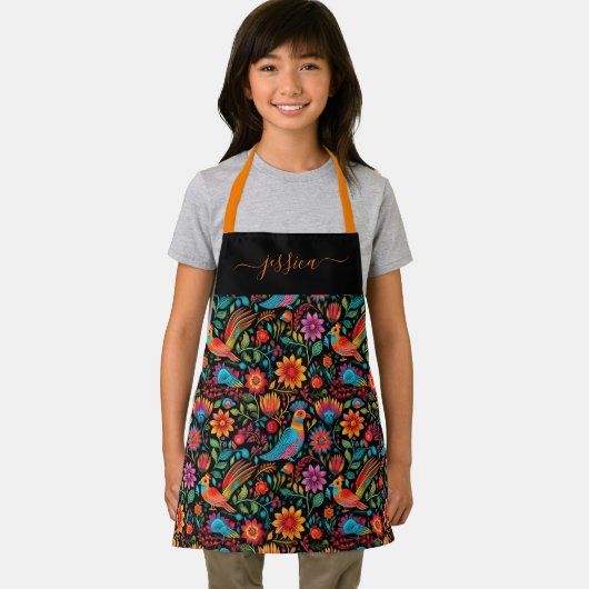 Moderne farbenfrohe Blumenfirma Schürze (Insitu)