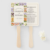 Moderne farbenfrohe Boho Chic Hochzeitsprogramme Fächer (Vorne und Hinten)