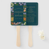 Moderne farbenfrohe Boho Chic Hochzeitsprogramme Fächer (Vorne und Hinten)