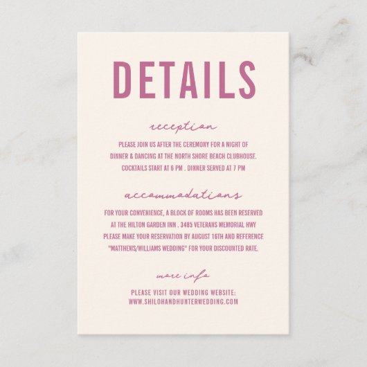 Moderne farbenfrohe Bokeh Lights Lavender Wedding Begleitkarte (Vorderseite)