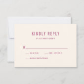 Moderne farbenfrohe Bokeh Lights Lavender Wedding RSVP Karte (Vorderseite)