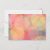 Moderne farbenfrohe Bokeh Lights Lavender Wedding RSVP Karte (Rückseite)