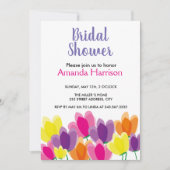 Moderne farbenfrohe Brautdusche Einladung (Vorderseite)