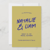 Moderne farbenfrohe Bright Funky Grunge Retro Hoch Save The Date (Rückseite)