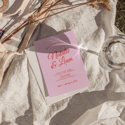 Moderne farbenfrohe Bright Retro Funky Einzigartig Einladung