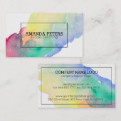 Moderne farbenfrohe Brillenbürste Streifen Visitenkarte (Vorne/Hinten)