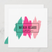 Moderne farbenfrohe BrushStroke Salon Geschenkguts Ankündigung (Vorne/Hinten)