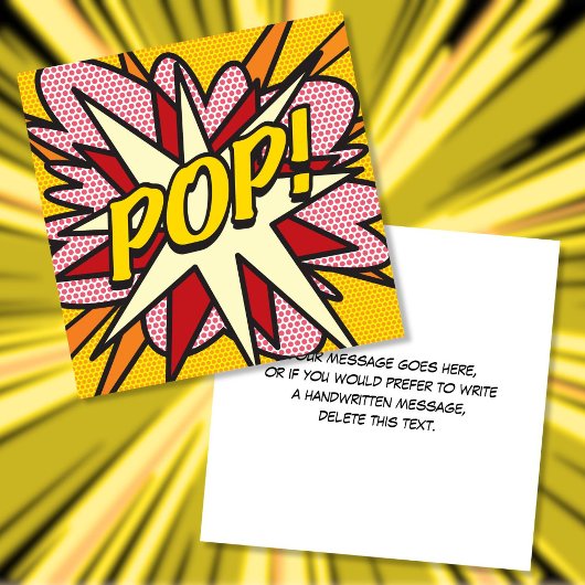 Moderne farbenfrohe Comic-POP Einladung