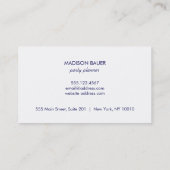 Moderne farbenfrohe Confetti Streifen Visitenkarte (Rückseite)