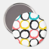 Moderne, farbenfrohe, coole, einzigartige, trendig magnet (Vorderseite/Rückseite)