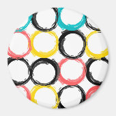 Moderne, farbenfrohe, coole, einzigartige, trendig magnet (Vorne)