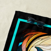 Moderne farbenfrohe Delphine im Ozean Strandtuch (Beispiel)