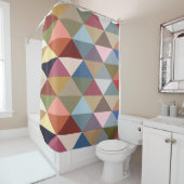 Moderne, farbenfrohe Dreiecke des Mittelalters Duschvorhang (Beispiel)