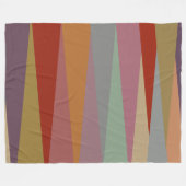 Moderne, farbenfrohe Dreiecke des Mittelalters Fleecedecke (Vorderseite (Horizontal))