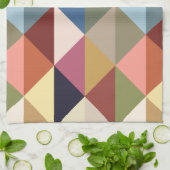 Moderne, farbenfrohe Dreiecke des Mittelalters Geschirrtuch (Gefaltet)