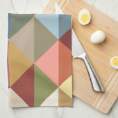 Moderne, farbenfrohe Dreiecke des Mittelalters Geschirrtuch (Viertel Falte)