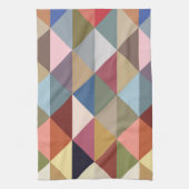 Moderne, farbenfrohe Dreiecke des Mittelalters Geschirrtuch (Vertikal)