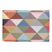 Moderne, farbenfrohe Dreiecke des Mittelalters Kissenbezug (Rückseite)