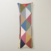 Moderne, farbenfrohe Dreiecke des Mittelalters Seitenschläferkissen (Rückseite (Vertikal))