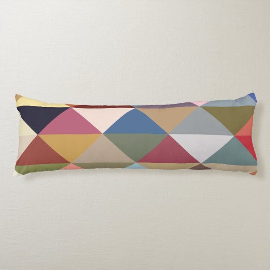Moderne, farbenfrohe Dreiecke des Mittelalters Seitenschläferkissen (Vorderseite)