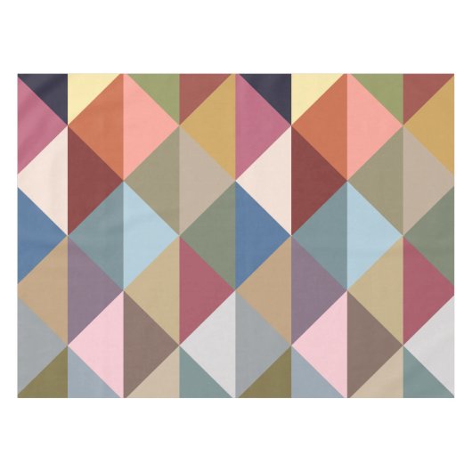 Moderne, farbenfrohe Dreiecke des Mittelalters Tischdecke (Vorderseite (Horizontal))