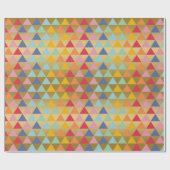 Moderne farbenfrohe Dreiecke Muster Geschenkpapier (Flach)