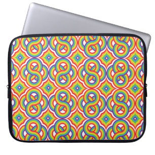Moderne, farbenfrohe, einfache Batik-Motive Laptopschutzhülle