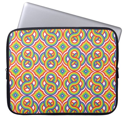 Moderne, farbenfrohe, einfache Batik-Motive Laptopschutzhülle (Vorderseite)
