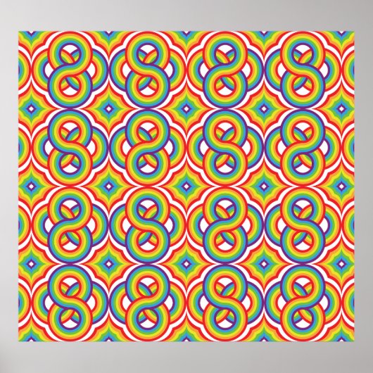 Moderne, farbenfrohe, einfache Batik-Motive Poster (Vorne)