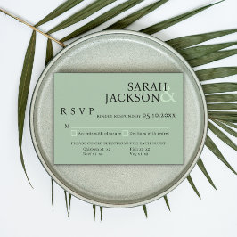 Moderne, farbenfrohe Einfache Hochzeitskarte für S RSVP Karte