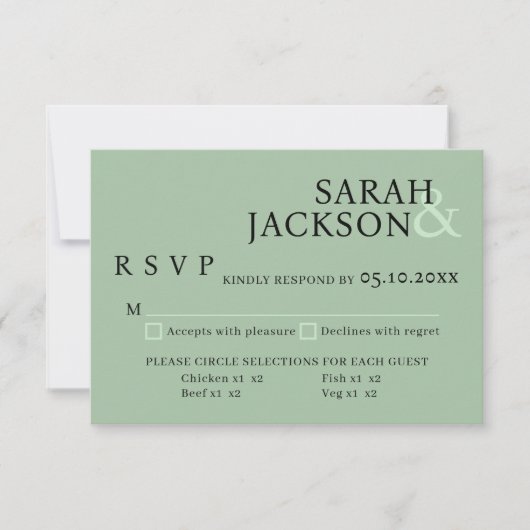 Moderne, farbenfrohe Einfache Hochzeitskarte für S RSVP Karte (Vorderseite)