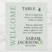 Moderne, farbenfrohe, einfache Schriftart Hochzeit Weinetikett (Einzelnes Label)