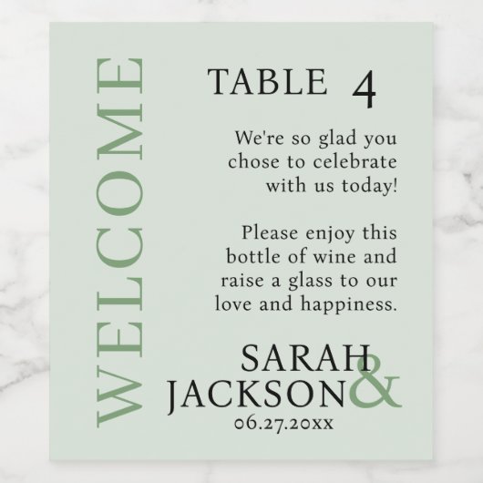 Moderne, farbenfrohe, einfache Schriftart Hochzeit Weinetikett (Einzelnes Label)