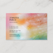 Moderne, farbenfrohe Elegant Template Klasse Visitenkarte (Rückseite)