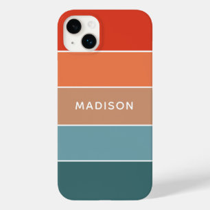 Moderne farbenfrohe Erde Farbfeld Personalisierter Case-Mate iPhone 14 Plus Hülle