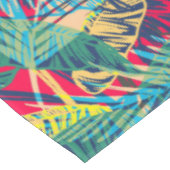 Moderne farbenfrohe exotische Blätter Tischdecke (Schrägansicht)