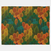 Moderne, farbenfrohe Fallbäume Fleecedecke (Vorderseite (Horizontal))