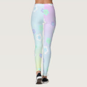 Moderne farbenfrohe Farbenblumen Muster Geschenk Leggings (Rückseite)