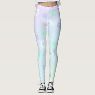 Moderne farbenfrohe Farbenblumen Muster Geschenk Leggings