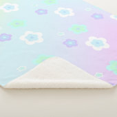 Moderne farbenfrohe Farbenblumen Muster Geschenk Sherpadecke (3/4)