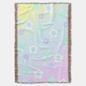 Moderne farbenfrohe Farbverlauf blaue Blume Muster Decke (Vorderseite Vertikal)