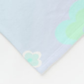 Moderne farbenfrohe Farbverlauf blaue Blume Muster Fleecedecke (Ecke)